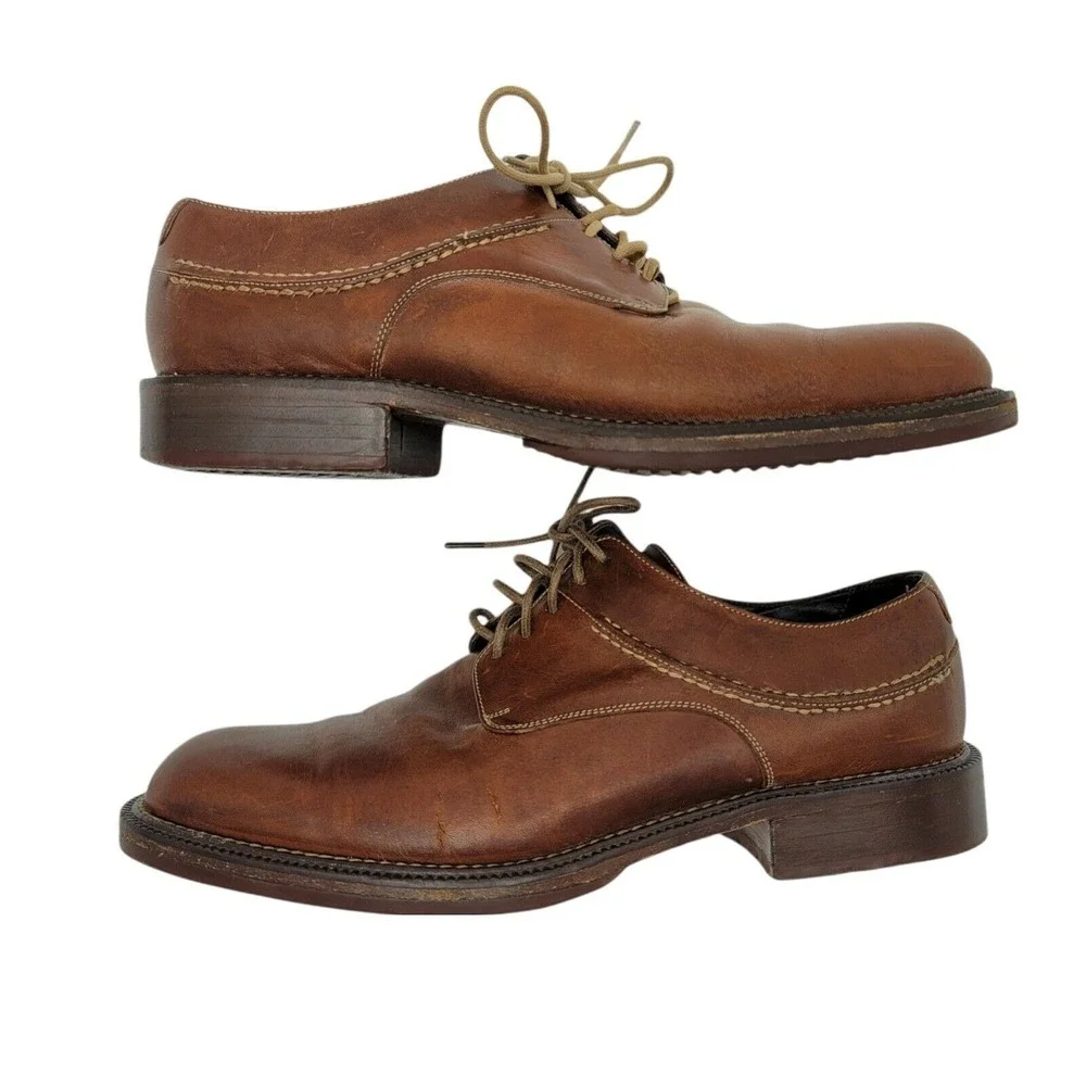Cole Haan Country Derby‎ Dress Shoes Mens 8 D Brown Leather Lace Up G00165